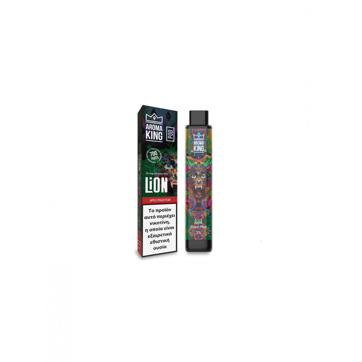 Lion Pod Apple Peach Pear 2ml 20mg